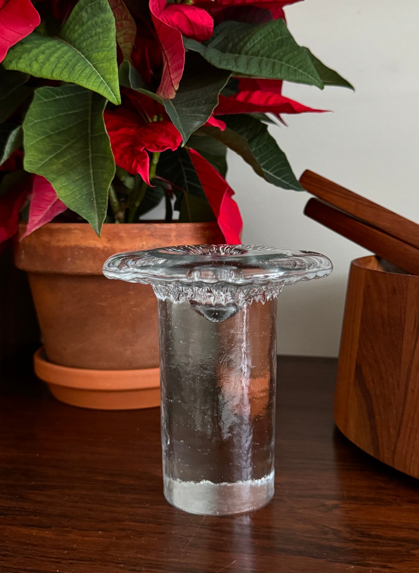 Scandinavian crystal candle holder