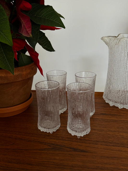 Set of 4 sparkling wine glasses by Tapio Wirkkala for Iittala