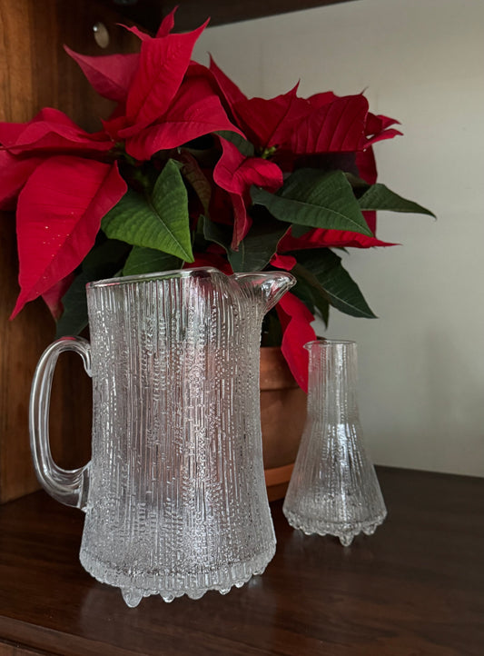 Large Ultima Thule pitcher with ice pinch by Tapio Wirkkala for Iittala