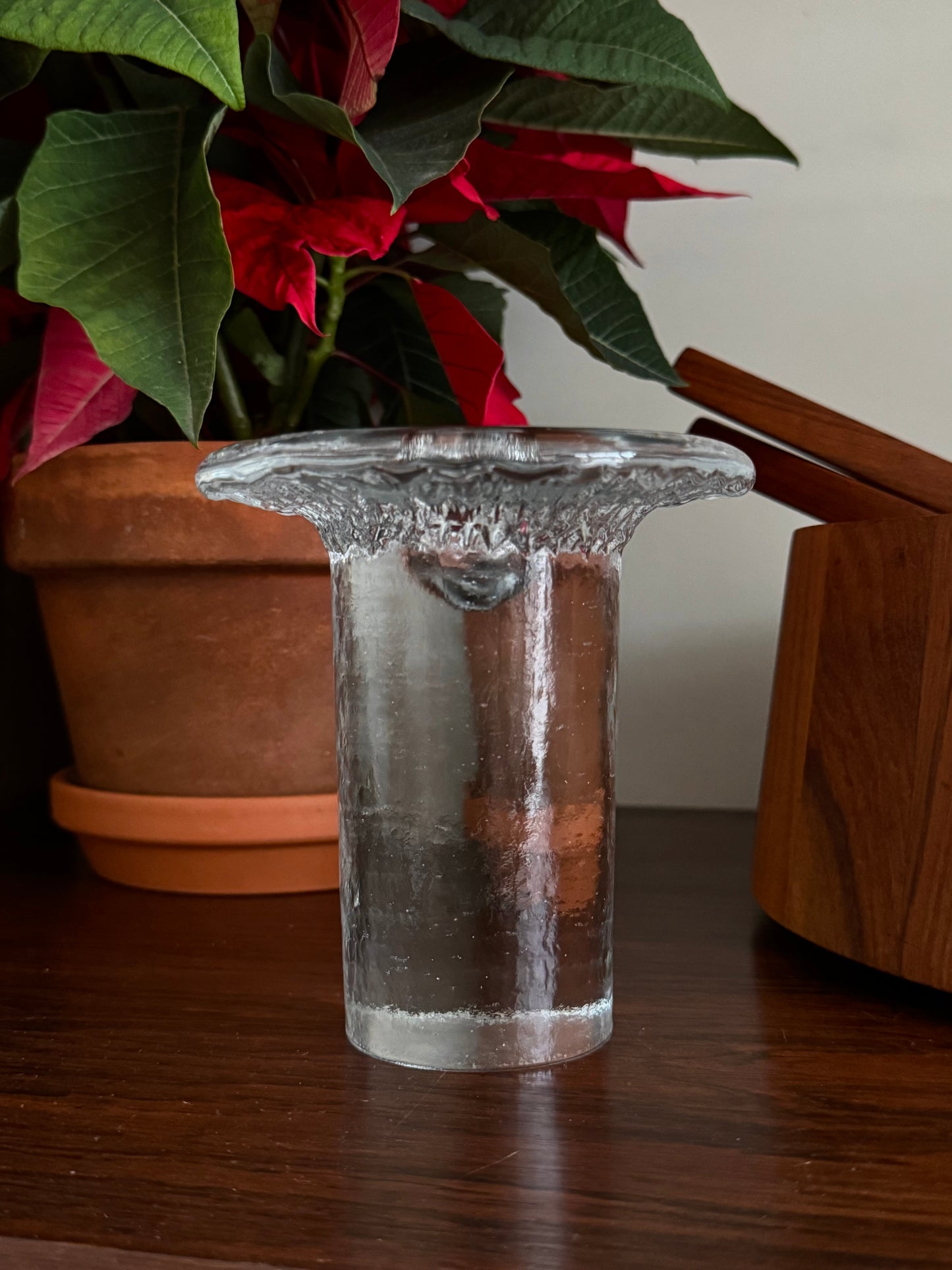 Scandinavian crystal candle holder