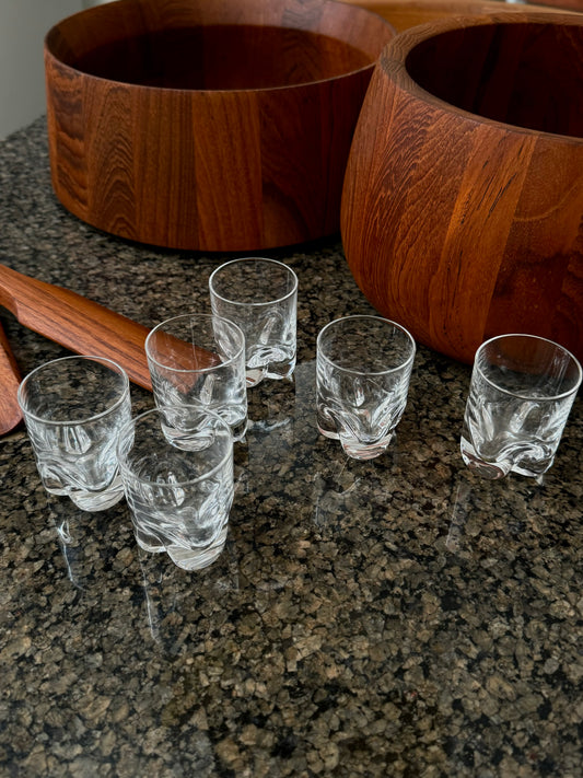 Set of 6 crystal shot glasses