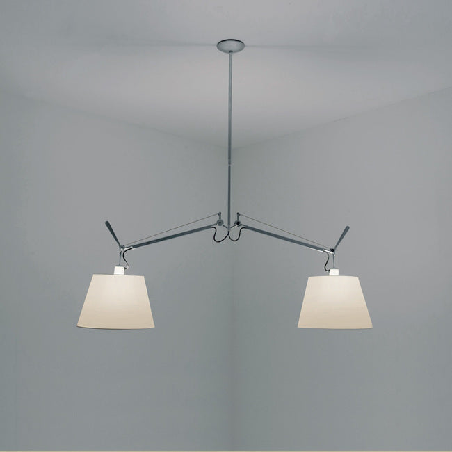 Tolomeo Double suspension avec abat-jour par Michele De Lucci et Giancarlo Fassina