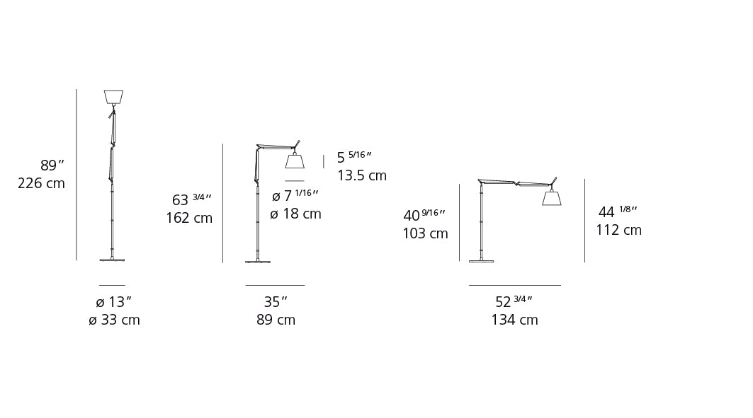 Lampadaire Tolomeo Shade de Michele De Lucchi