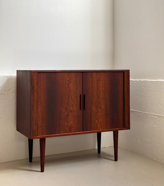 Rosewood tambour door cabinet by Kai Kristiansen for FM Møbler