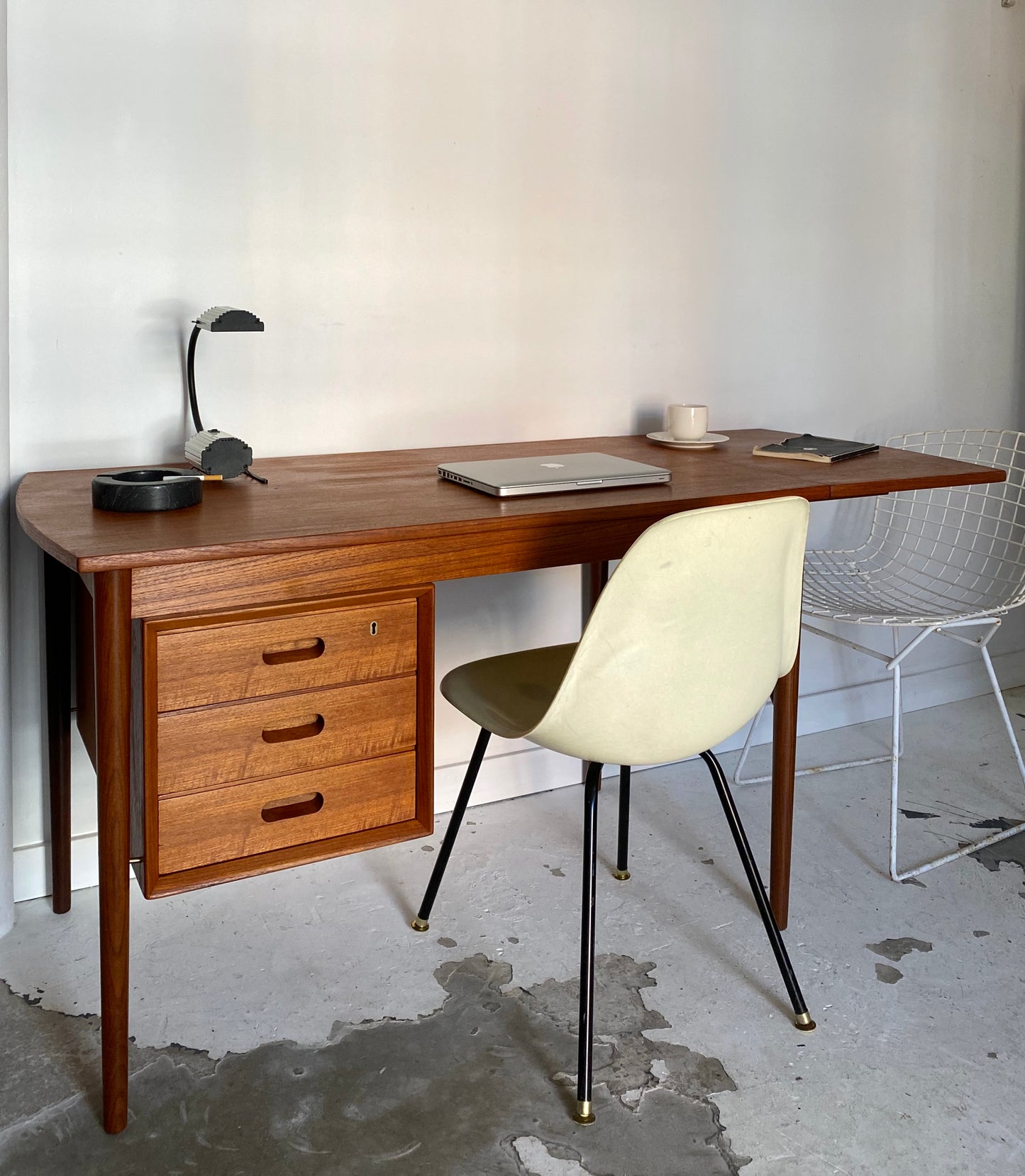 Teak desk by Erik Buch