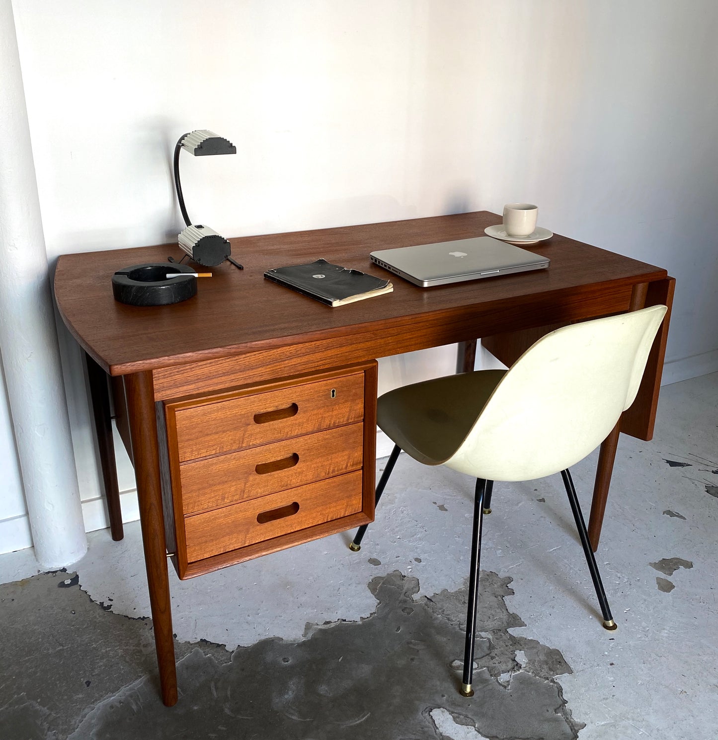 Teak desk by Erik Buch