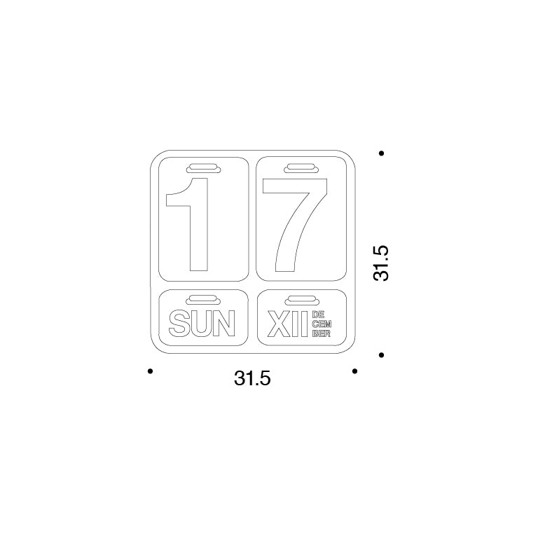 Formosa perpetual calendar by Enzo Mari