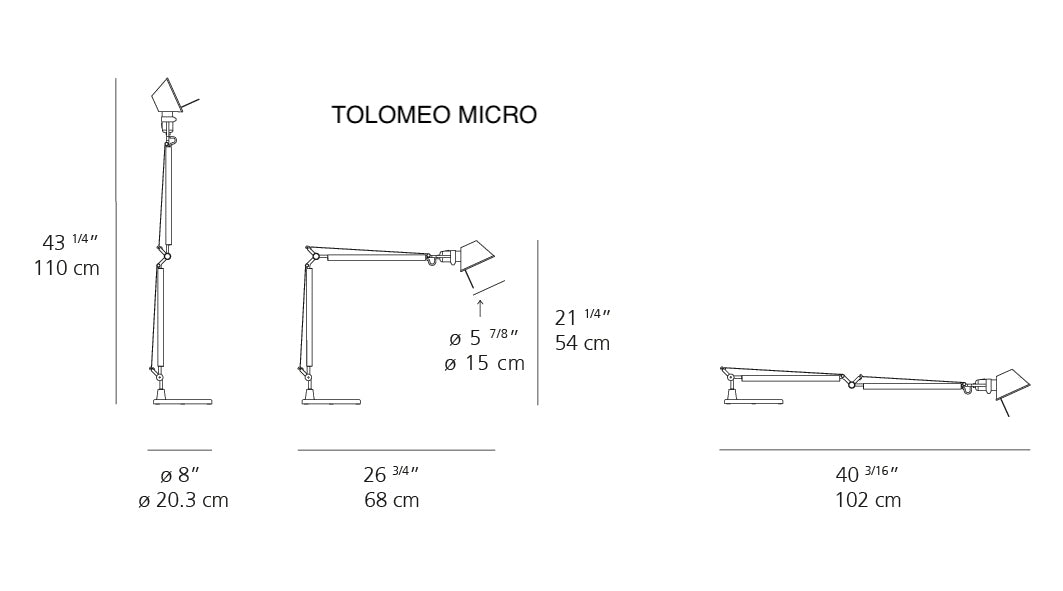 Tolomeo table lamp by Michele De Lucci and Giancarlo Fassina