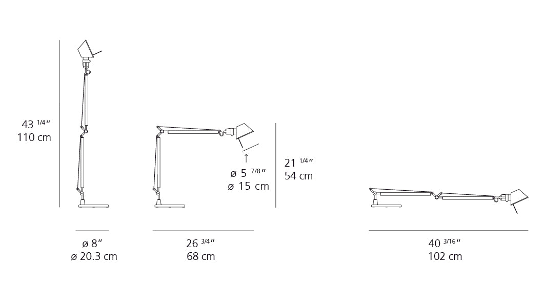 Tolomeo table lamp by Michele De Lucci and Giancarlo Fassina